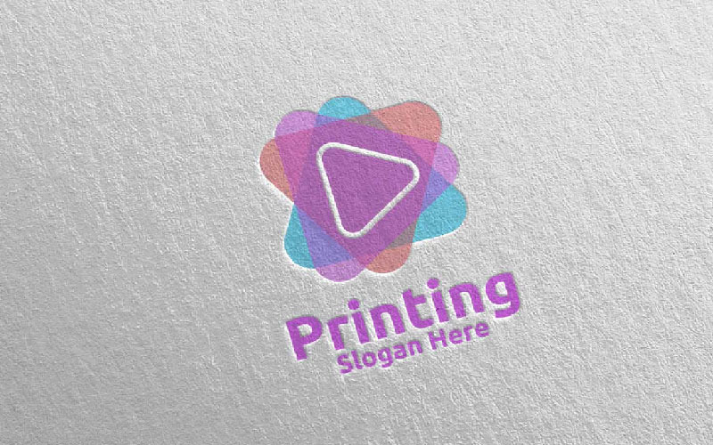 Download Шаблон логотипа "Play Printing Company Design Logo Template" / Play Printing Company Design Logo Template - Шаблон логотипа на тему графика play,logo,printing,media,printer,retail,scan,toner,album,book,journal,paint,advertising,copy,newspaper,paper,cmyk,color,colorful,magazine