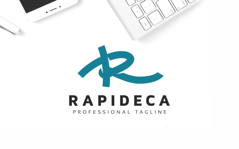 Rapideca R harfi Logo şablonu