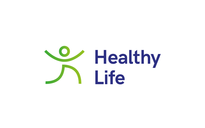 Шаблон логотипа здорового образа жизни