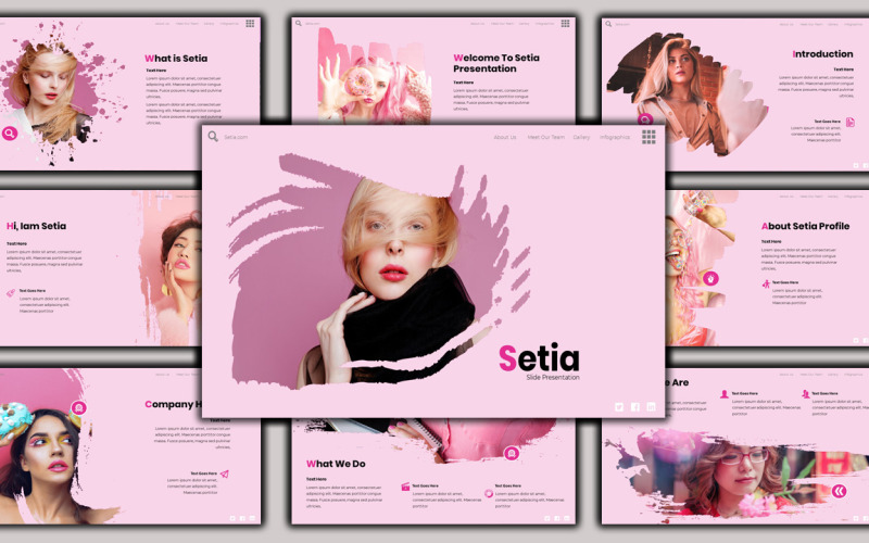 Setia - шаблон PowerPoint презентации красоты