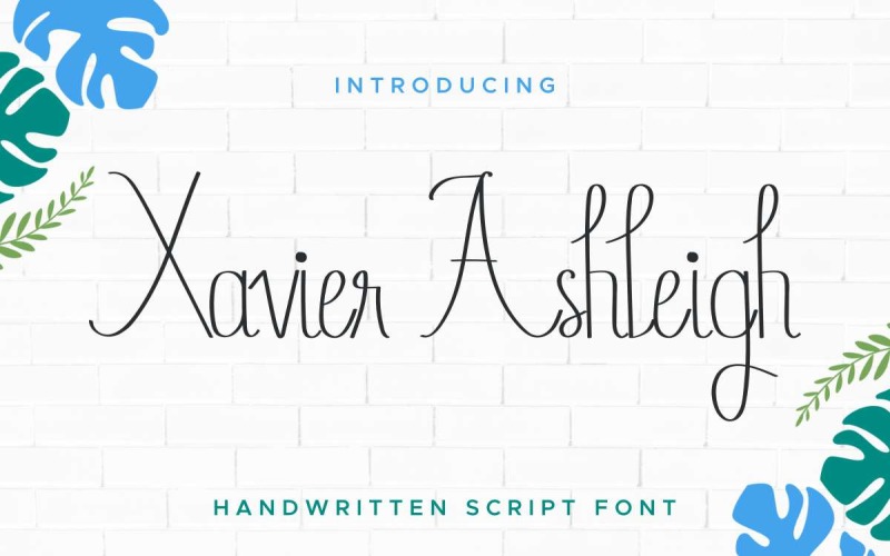 Download Шрифт "Xavier Ashleigh Font" / Xavier Ashleigh Font - Шрифт на тему графика beautiful,bold,brochure,brush,calligraphy,card,classic,clean,elegant,fashion,flyer,font,handwriting,invitation,lettering,light,logo,modern,natural,photography