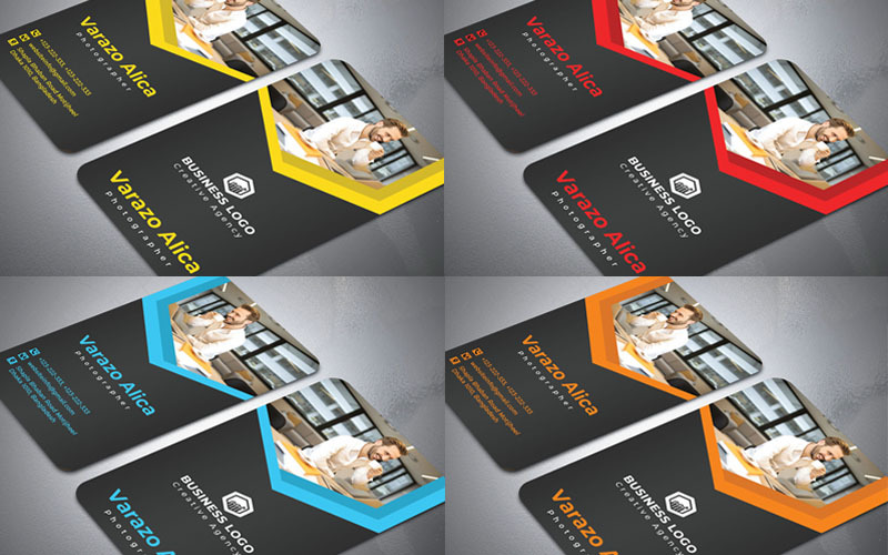 Download Фирменный стиль "Creative Business card - Corporate Identity Template" / Creative Business card - Corporate Identity Template - Фирменный стиль на тему графика black,blue,business,card,design,clean,corporate,creative,cyan,orange,personal,photoshop,template,print,red,simple,stylish,trendy,elegant,geniuspoint