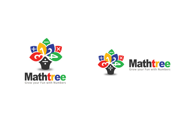 Modello di logo Mathtree