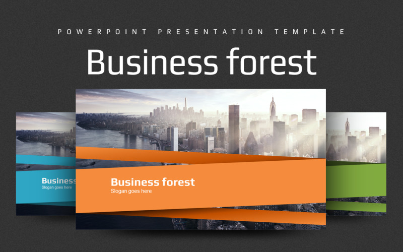Modelo de Business Forest PowerPoint