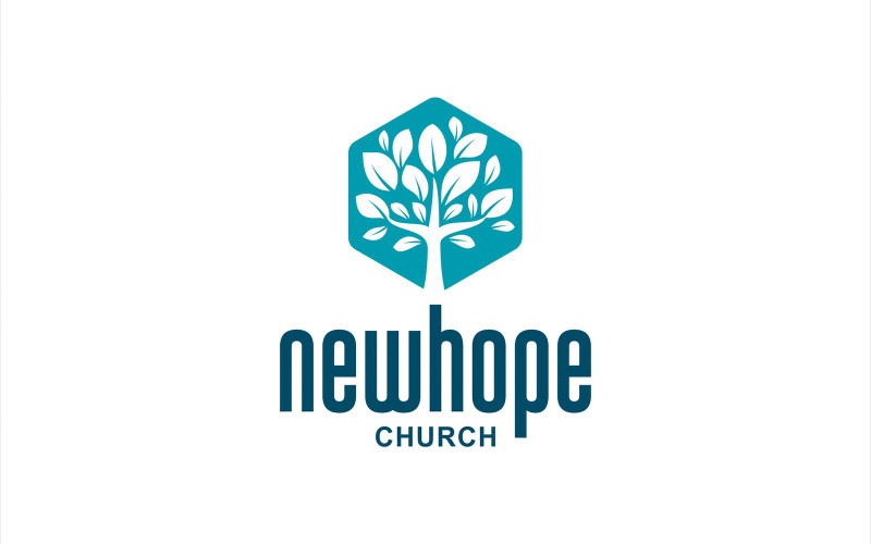 Download Шаблон логотипа "Newhope Church Logo Template" / Newhope Church Logo Template - Шаблон логотипа на тему графика church,christian,community,cross,god,religion,tree,faith,holy,protestan,catholic,jesus,bible