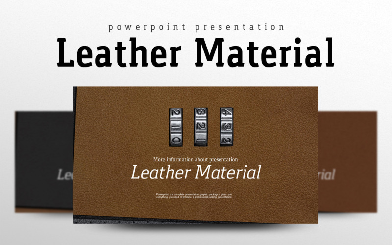 Skórzany materiał Szablon PowerPoint