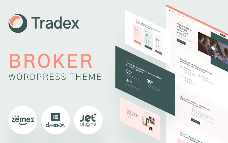 Tradex - Tema de WordPress para trading de Forex y bróker financiero