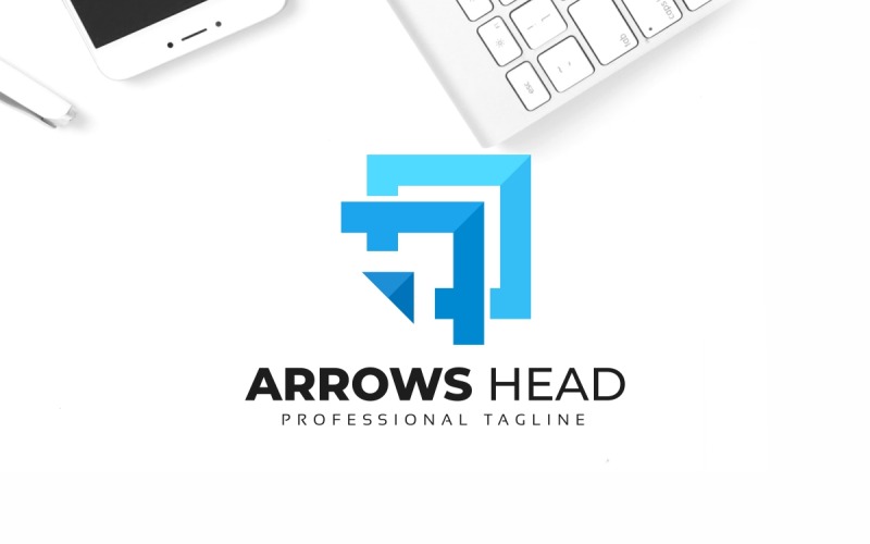 Download Шаблон логотипа "Arrows Head Logo Template" / Arrows Head Logo Template - Шаблон логотипа на тему графика active,advance,arrow,head,bold,communication,connect,development,direction,fast,fly,forward,geometric,logo,management,media,motion,movement,network,progress