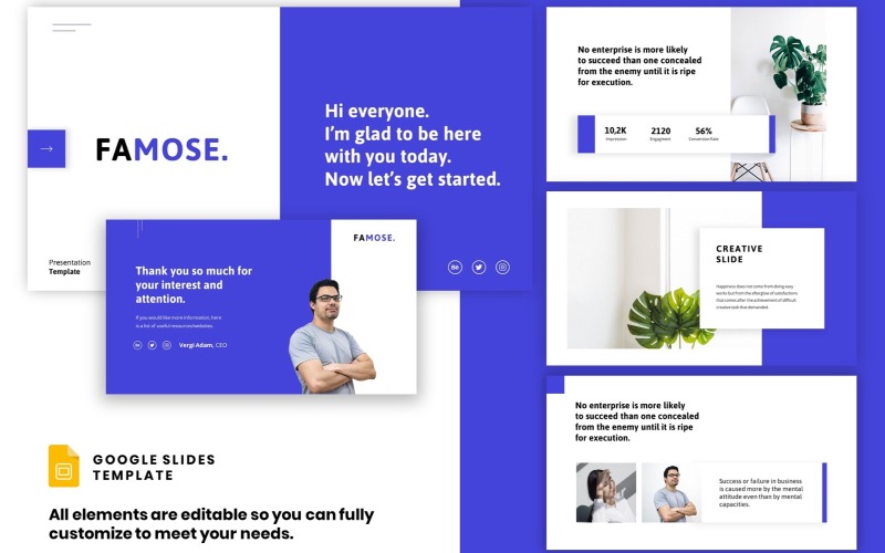 Avvio aziendale - Presentazioni pulite di Presentazioni Google