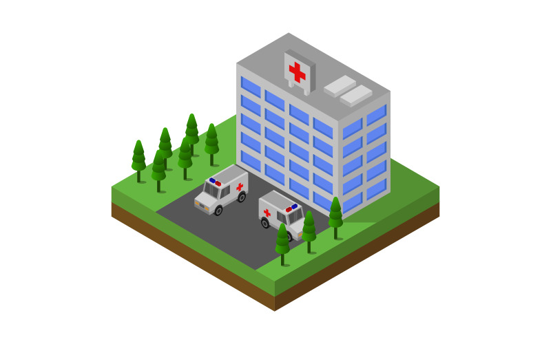 Download Vector "Colorful Isometric Hospital - Vector Image" / Colorful Isometric Hospital - Vector Image - Vector на тему графика illustration,set,architecture,hospital,vector,design,flat,icon,isometric,3d,building,graphic,cartoon,business,map,construction,street,car,modern,house