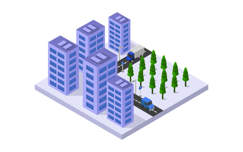 Download Vector "Isometric city on white background - Vector Image" / Isometric city on white background - Vector Image - Vector на тему графика illustration,urban,environment,nature,set,architecture,vector,perspective,street,house,concept,city,skyscraper,downtown,estate,isometric,town,3d,megalopolis,fence