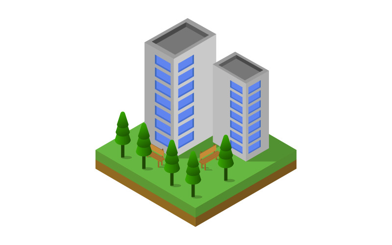 Isometric Skyscraper - Vector Image #102331 - TemplateMonster