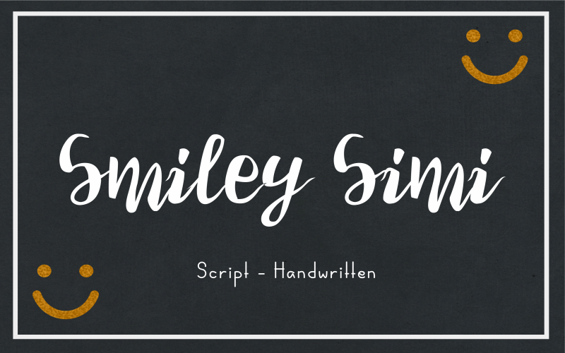 Download Шрифт "Smiley Simi Font" / Smiley Simi Font - Шрифт на тему графика handwritten,handwriting,lettering,display,headline,bouncy,calligraphyundefined,cool,elegant