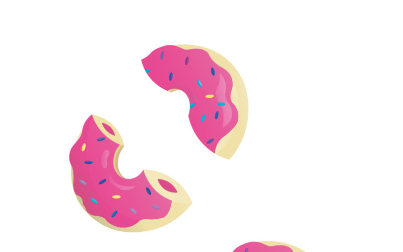 Download Vector "Sweet donut - Vector Image" / Sweet donut - Vector Image - Vector на тему еда и ресторан donut,food,sweet,pink,illustration,cake,cookie,easter,colorful,design,dessert,happy,circle,holiday,icing,breakfast,tasty,bakery,white,doughnut