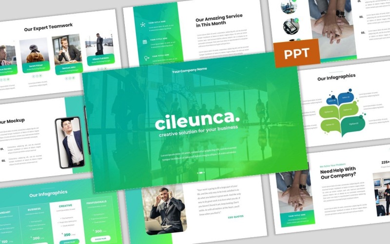 Cileunca - Modello PowerPoint di modello di presentazione di Google Business creativo