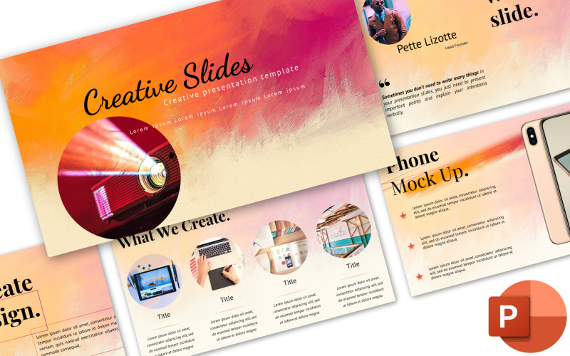 Creative Design Paints PowerPoint template