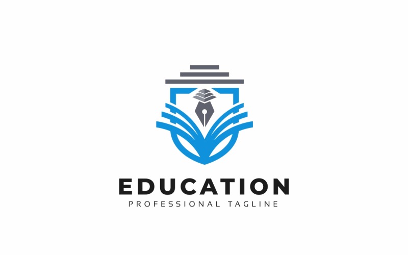 Download Шаблон логотипа "Education Logo Template" / Education Logo Template - Шаблон логотипа на тему графика academic,academy,logo,book,fair,online,store,caps,chat,college,community,crest,diploma,enrollment,graduate,graduated,graduation,template,hat,highschool