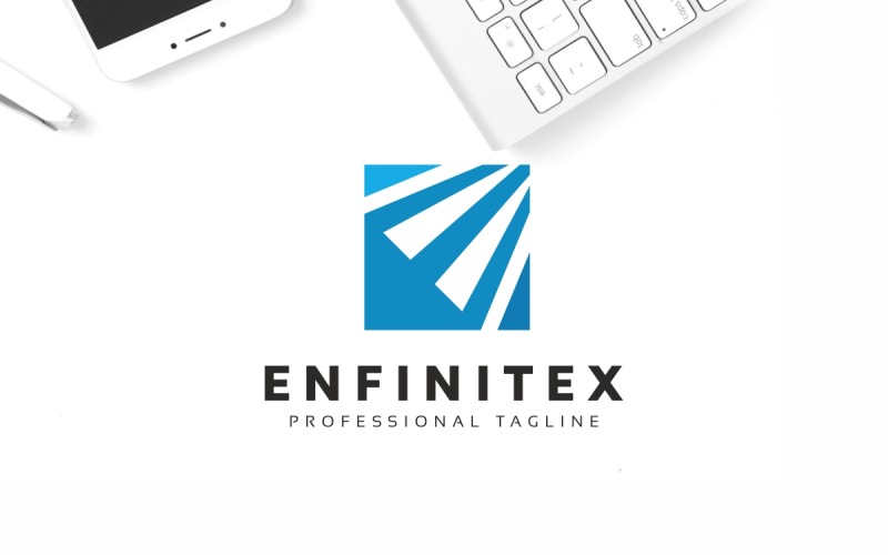 Enfinitex E lettera Logo modello
