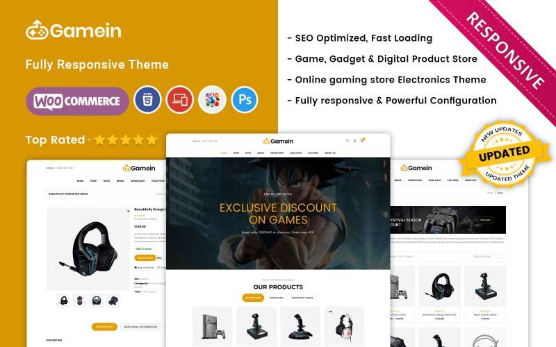 Gamein - Gaming Store WooCommerce Theme