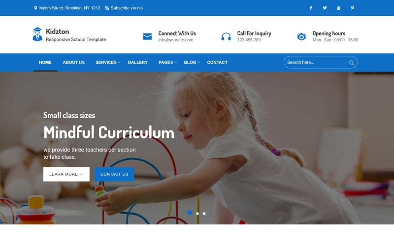 Kidzton - Швидкий шаблон HTML5 шкільного коледжу