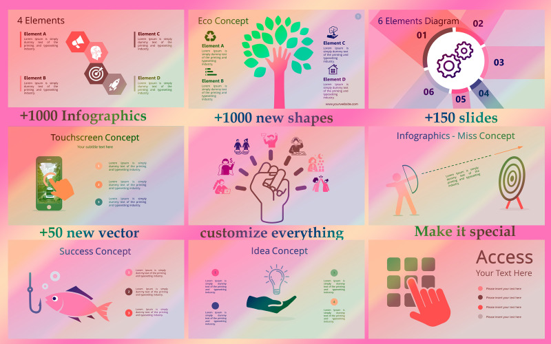 Plantilla de PowerPoint - negocio creativo multipropósito