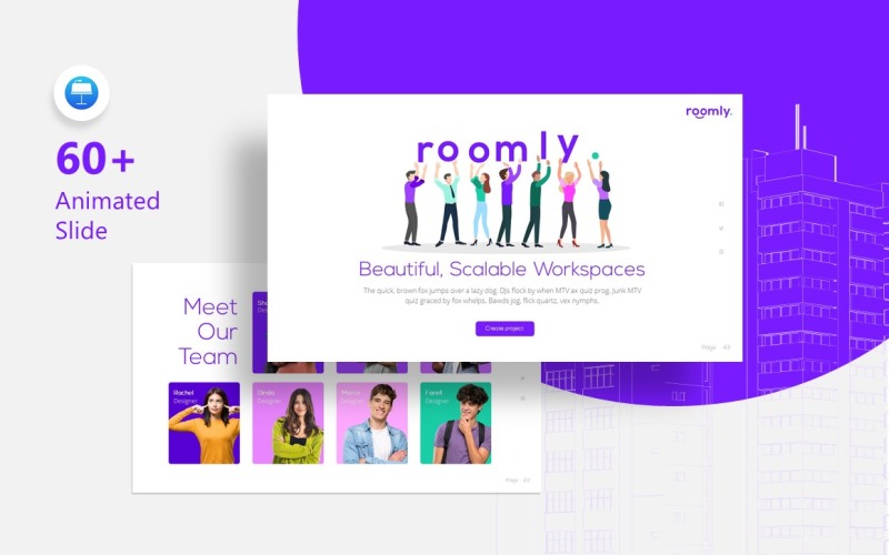 Roomly Co-working Space Presentation - Modello di Keynote