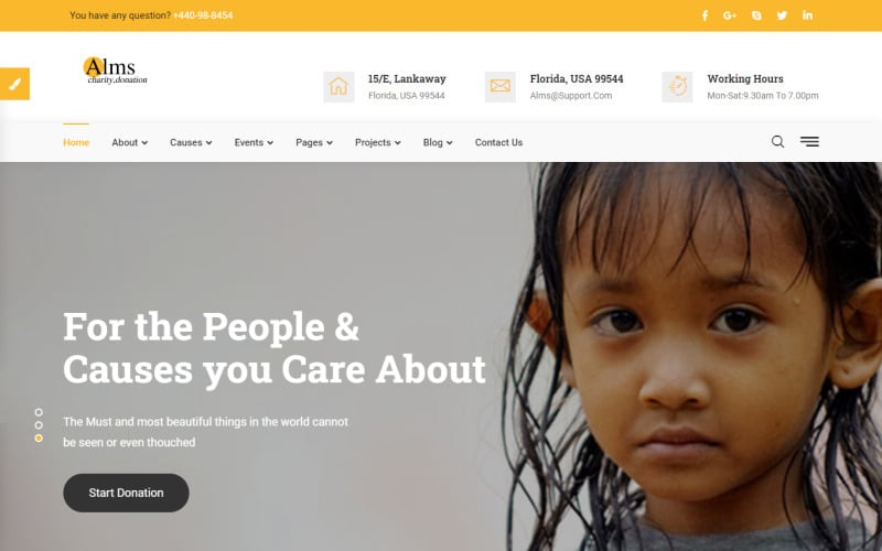 Alms Charity Bootstrap Website Template TemplateMonster