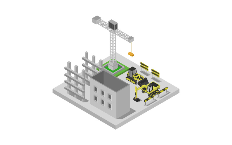 Download Vector "Build Isometric House on a white background - Vector Image" / Build Isometric House on a white background - Vector Image - Vector на тему графика illustration,build,home,graphic,vector,design,house,isolated,background,isometric,white,machinery,site,industrial,structure,process,crane,architecture,construction,flat