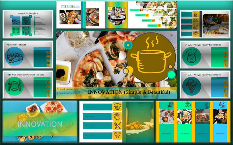 创意美食餐厅PowerPoint模板