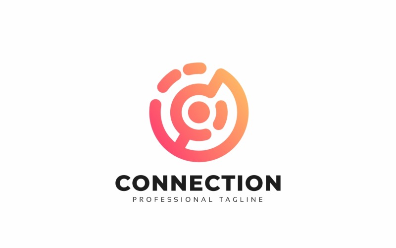 Download Шаблон логотипа "Connection Logo Template" / Connection Logo Template - Шаблон логотипа на тему графика app,bold,c,clean,communication,connect,connection,development,digital,flat,global,information,internet,it,modern,network,pixel,service,services,simple