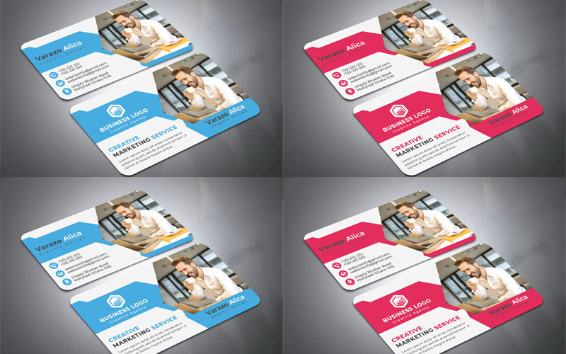 Download Фирменный стиль "Creative Business Card - Corporate Identity Template" / Creative Business Card - Corporate Identity Template - Фирменный стиль на тему графика blue,bright,business,clean,corporate,creative,design,studio,designer,elegant,formal,green,magenta,personal,professional,web,white