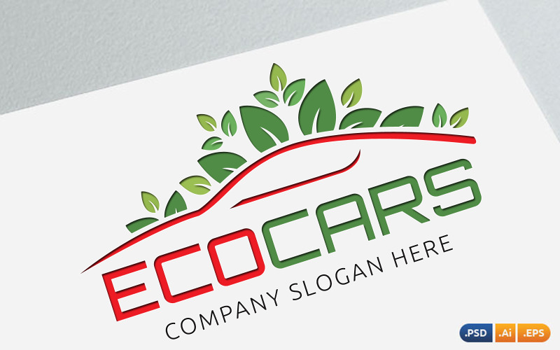 Download Шаблон логотипа "Eco Friendly Cars Logo Template" / Eco Friendly Cars Logo Template - Шаблон логотипа на тему графика car,eco,friendly,garage,mechanic,wash,logo,business,modern,brand,creative,corporate,company,media,identity,professional,design,web,vector,branding