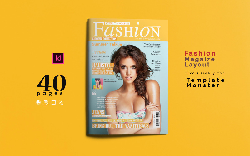 Download Magazine Template "Fashion Magazine Template" / Fashion Magazine Template - Magazine Template на тему дизайн студия fashion,magazine,a4,indesign,indd,idml,studio,lifestyle,template,layout,health,creative