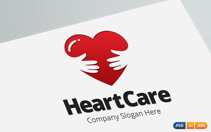 Download Шаблон логотипа "Heart Care Logo Template" / Heart Care Logo Template - Шаблон логотипа на тему графика hart,care,hospital,cardiologist,doctor,logo,business,modern,brand,creative,corporate,company,media,identity,professional,design,web,vector,branding,simple