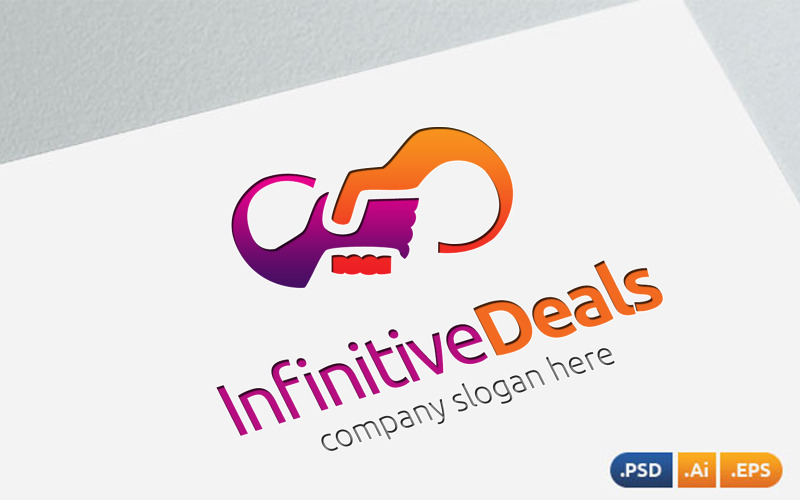 Download Шаблон логотипа "Infinitive Deals Logo Template" / Infinitive Deals Logo Template - Шаблон логотипа на тему графика online,deals,shopping,shop,business,meeting,logo,modern,brand,creative,corporate,company,media,identity,professional,design,web,vector,branding,simple