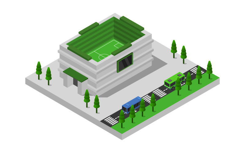 Download Vector "Isometric stadium - Vector Image" / Isometric stadium - Vector Image - Vector на тему графика sport,illustration,field,court,football,match,isometric,set,soccer,vector,stadium,construction,design,championship,3d,building,arena,icon,miniature,outside