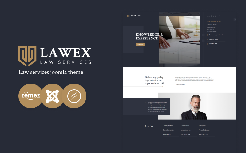 отзывчивый корпоративный шаблон joomla для юридической фирмы