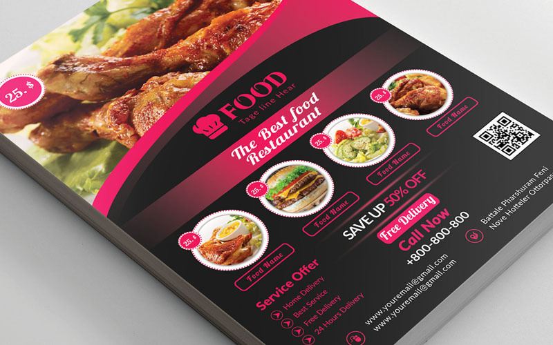 Download Фирменный стиль "Restaurant Flyer Design - Corporate Identity Template" / Restaurant Flyer Design - Corporate Identity Template - Фирменный стиль на тему графика bakery,flyer,bbg,burger,cafe,cake,dinner,fast,food,menu,lunch,pizza,restaurant