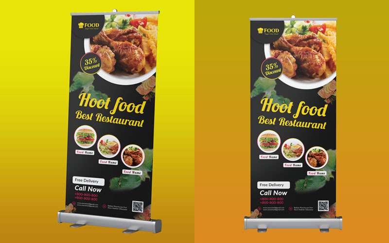 Download Фирменный стиль "Restaurant Roll up Banner - Corporate Identity Template" / Restaurant Roll up Banner - Corporate Identity Template - Фирменный стиль на тему графика ad,advert,banner,banners,bar,burger,cheese,delicious,design,dinner,discount,fire,flame,flyer,food,fries,graphics,grill,hot,lunch
