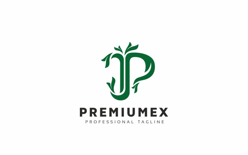Szablon Logo litery P. Premium