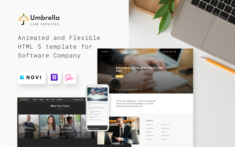 Umbrella - Hukuk Danışmanlığı Web Sitesi Şablonu