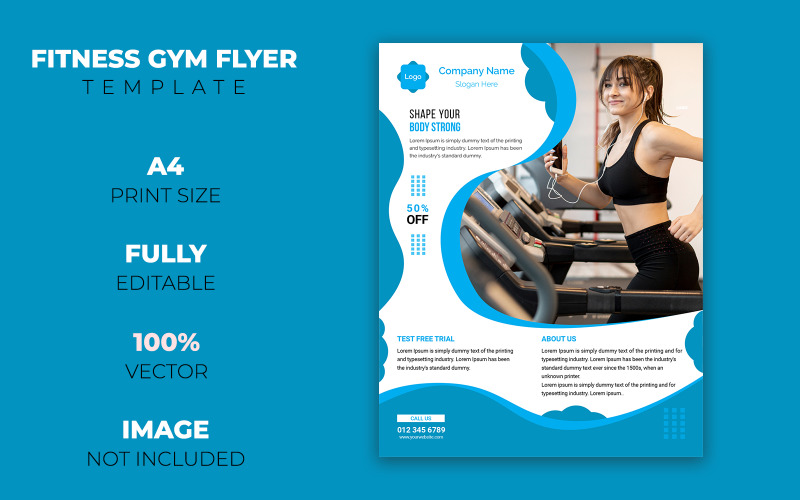 Download Фирменный стиль "Fitness Gym Flyer Design - Corporate Identity Template" / Fitness Gym Flyer Design - Corporate Identity Template - Фирменный стиль на тему графика gym,fitness,body,builder,post,template,social,ads,advert,promotion,modern,custom,creative,clean,professional,eps,ai,web,sales,colorful