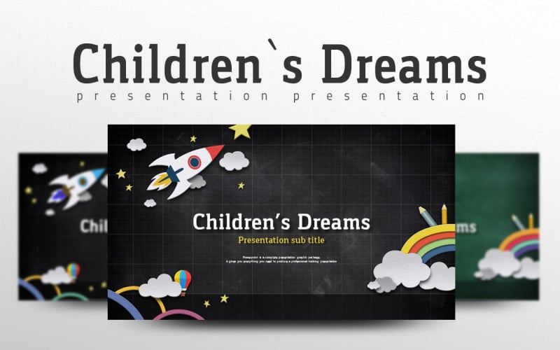 Childrens Dreams PowerPoint template