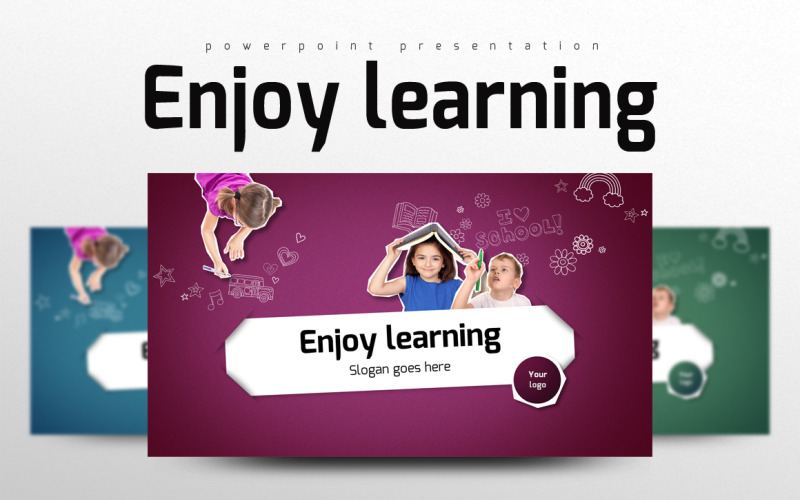 Geniet van het leren PowerPoint-sjabloon