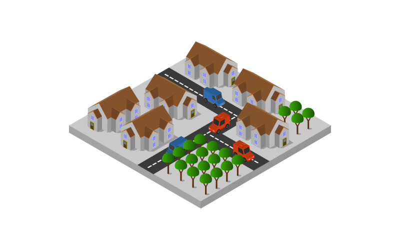 Download Vector "Geometric Isometric City - Vector Image" / Geometric Isometric City - Vector Image - Vector на тему графика illustration,urban,transport,vector,modern,isolated,concept,city,district,downtown,isometric,landscape,creative,building,megalopolis,environment,business,set,architecture,map