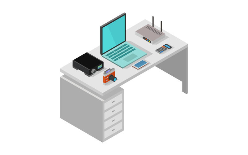 Download Vector "Isometric office desk on a white background - Vector Image" / Isometric office desk on a white background - Vector Image - Vector на тему графика workplace,illustration,business,table,vector,design,desktop,computer,interior,desk,isometric,work,office,home,3d,chair,graphic,modern,concept,background