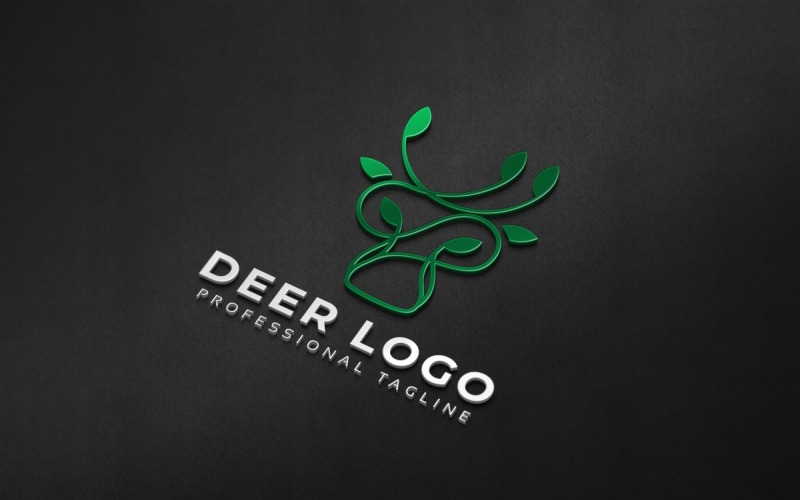 Modelo de logotipo de cervo