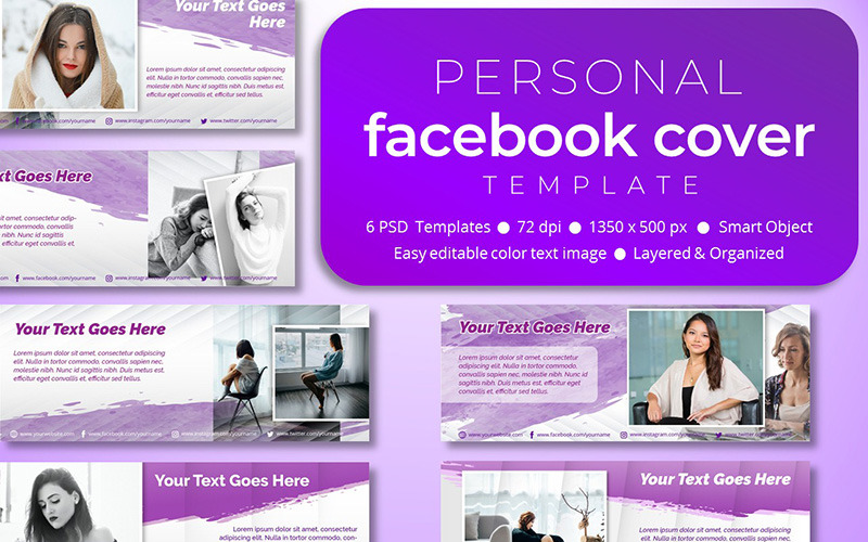 Download Шаблон для соцсетей "Personal Facebook Cover Template for Social Media" / Personal Facebook Cover Template for Social Media - Шаблон для соцсетей на тему графика social,media,template,facebook,cover,post,instagram,story,creative,design,marketing,sale,discountundefined,facebookcover,personal,multipurpose