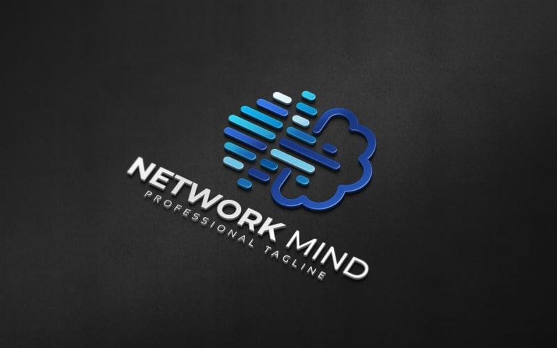 Шаблон логотипа Network Mind