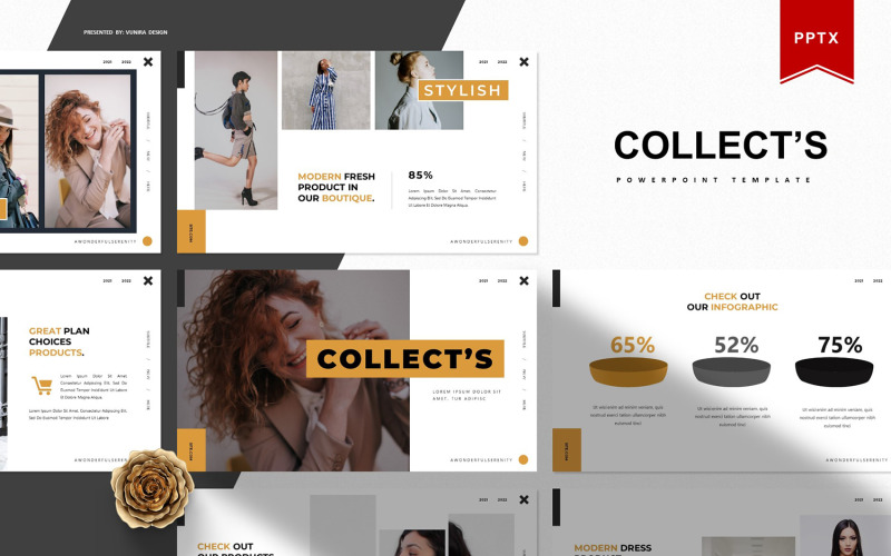 Collects | PowerPoint template #102865 - TemplateMonster